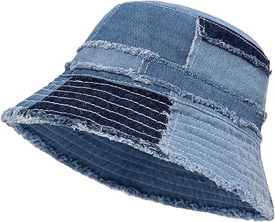 Bucket Hat for Women Men Unisex Summer Beach Travel Wide Brim Distressed Sun Hat Lightweight Packable Outdoor
