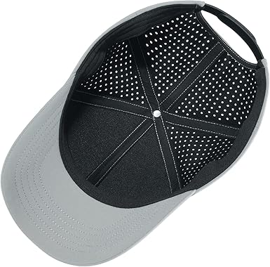 Men Quick Dry Baseball Cap Laser Cut Mesh Ball Curved Brim Snapback Hat