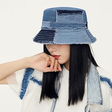 Bucket Hat for Women Men Unisex Summer Beach Travel Wide Brim Distressed Sun Hat Lightweight Packable Outdoor